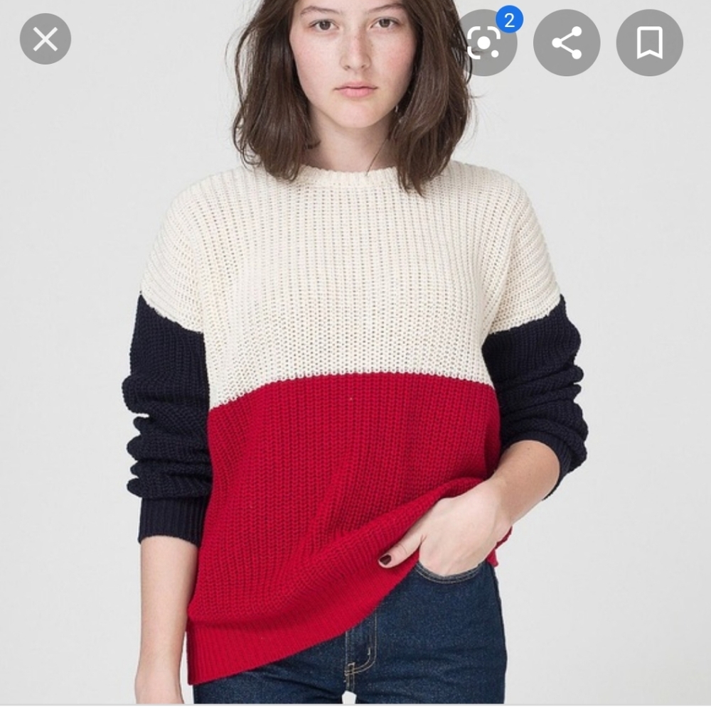 American apparel fisherman pullover colorblock